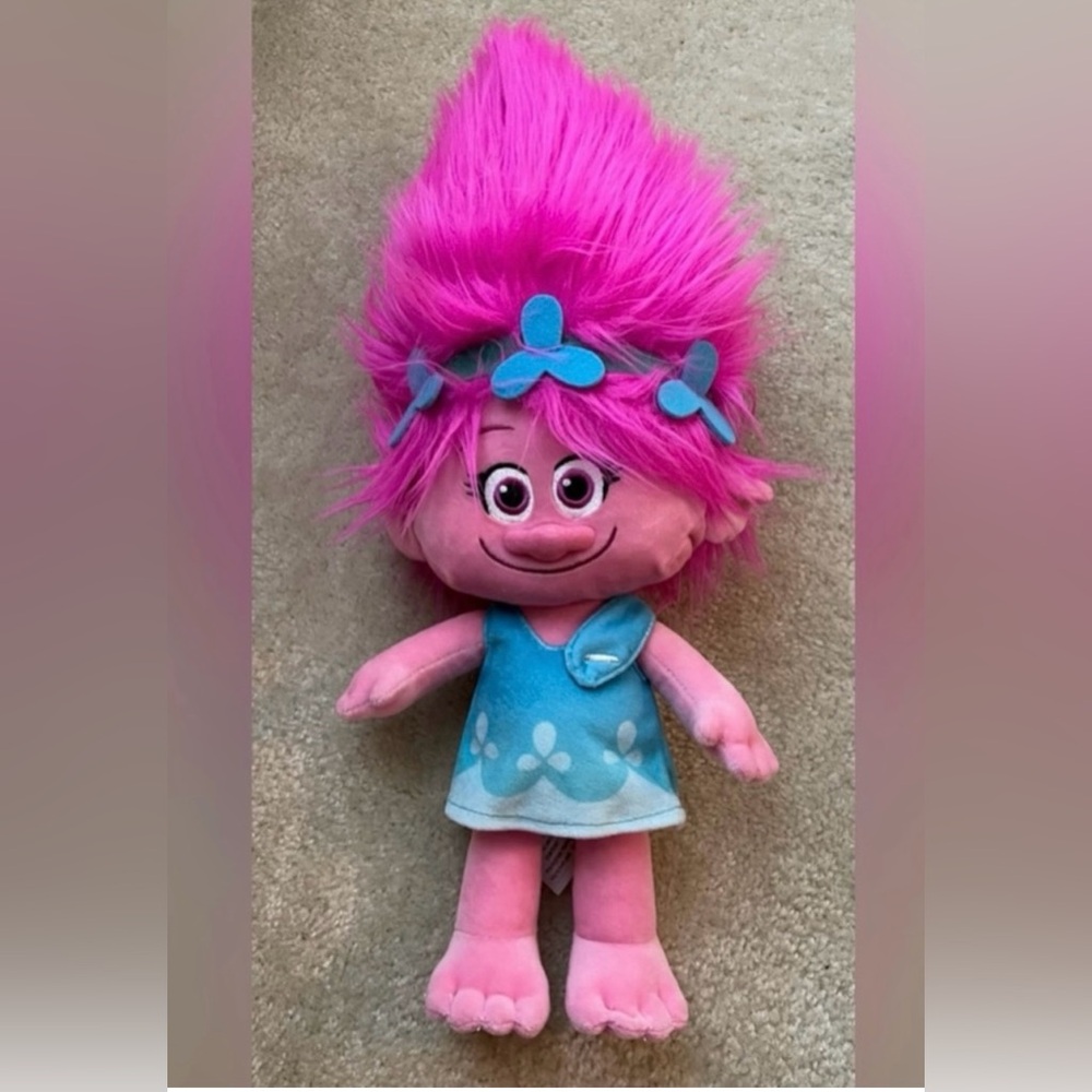 Trolls Plush Doll with Pink Hair - Stuffed Doll - Stuffed Animal - Pretend Toy